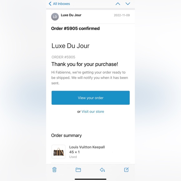 ❣️SOLD❣️Louis Vuitton Keepall Bandoulière 45 - Picture 16 of 16